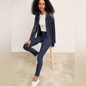NWT M.M. Lafleur The Foster Cigarette Pant Powerstretch In Dark Navy Sz 4